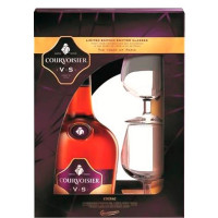 Коньяк Courvoisier, VS, 0,7 л 40% в подарочной упаковке + 2 бокала