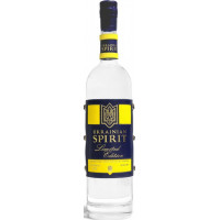 Водка Ukrainian Spirit Reserve 3 л 40% с кожаной этикеткой ручной работы синего оттенка.
