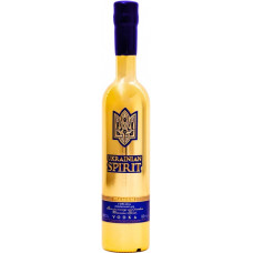 Водка Ukrainian Spirit Luxury 0.5л 40% в золотом оформлении.