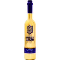 Водка Ukrainian Spirit Luxury 0,7 л 40% в золотом оформлении.