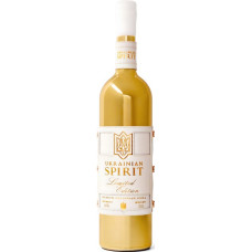 Водка Ukrainian Spirit Luxury 6 л 40% в золотом оформлении с кожаной белой наклейкой.