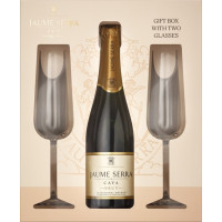 Вино игристое Cava Jaume Serra Brut J.Garcia Carrion белое брют 0.75 л 11% + 2 бокала