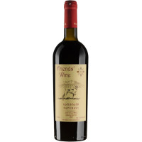 Вино виноградное натуральное Friends' wine Саперави сухое красное 0.75 л