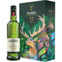 Виски Glenfiddich 12 лет 0,7 л 40% в подарочной упаковке + фляга